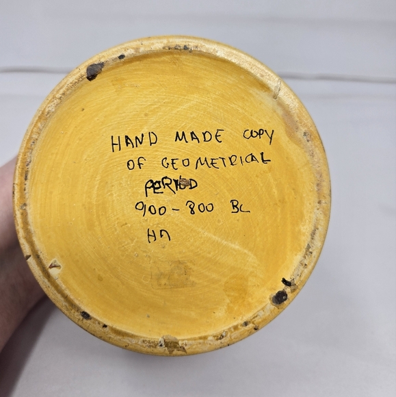 Geometrical Period Hand Made Copy From 800 To 900 BC Trefoil Mouth Ceramic Brown - Picture 6 of 11